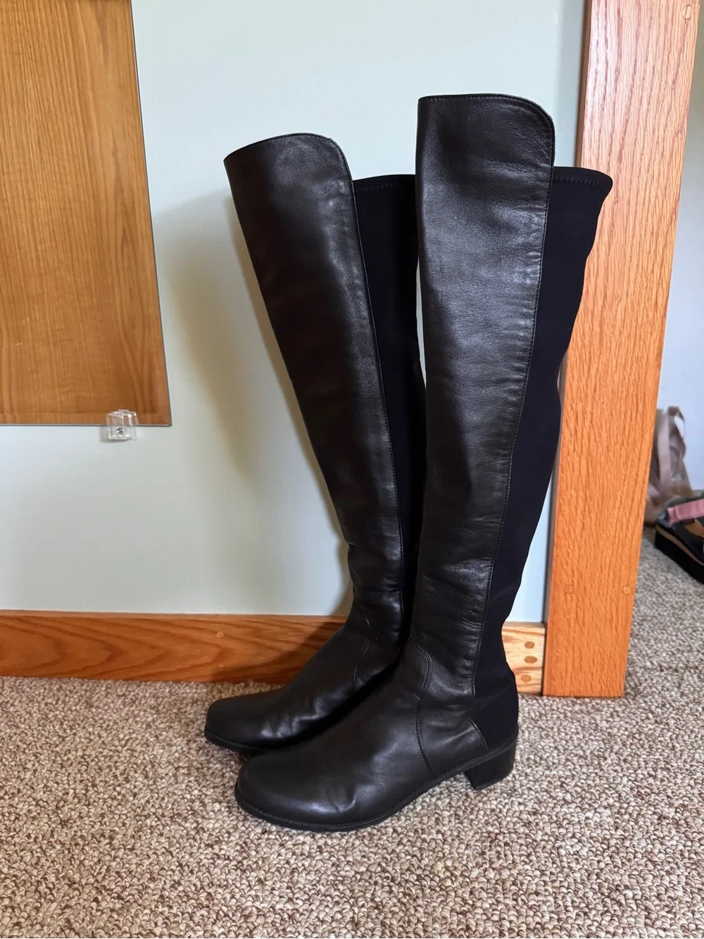 Stuart Weitzman Black Reserve Over-The-Knee Boots